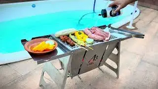Churrasqueira Portátil Inox Dobrável Desmontável #A3GRILL