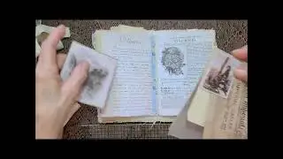 Vintage style Journal in blues and yellows