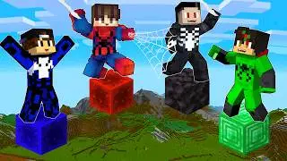 One Block but, SPIDERMAN Battle in Minecraft (Tagalog)