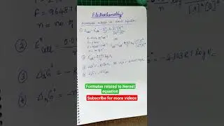 NEET | Nernst Equation | Electrochemistry #shorts #chemistry #neet