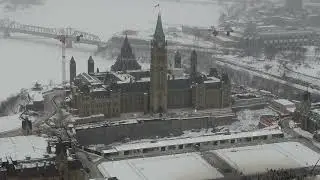 Aerial View of Ottawa February 6 2022, 4h30pm