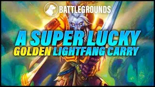 An Extremely Fast Golden Lightfang Carries a Game | Dogdog Hearthstone Battlegrounds
