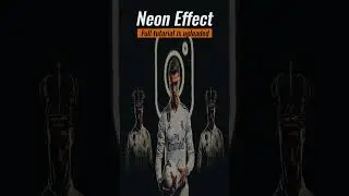 How to create neon effect in photoshop 2024 #shorts #urcristiano #cr7