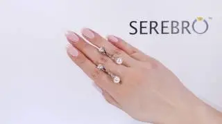 Серьги серебряные с белым жемчугом 