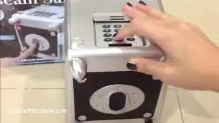 Копилка сейф с лазерной и пин кодовой защитой