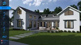 Sketchup Exterior Rendering - Daylight scene