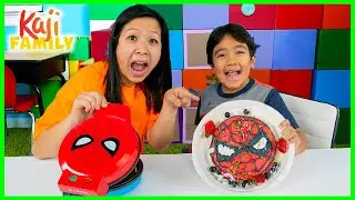 Ryan Judges Mommy's Spider Man Waffle! DIY Waffle Challenge