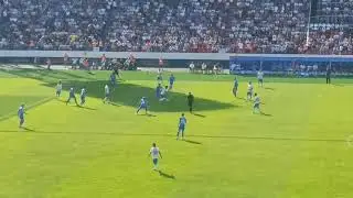 Факел - Динамо 3:3. Эмоции трибун после голов Гонгадзе и Акбашева