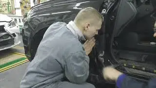 Лексус RX, рихтовка за 10 минут. Body repair after an accident.