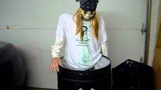 Vomiting man halloween prop.