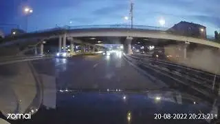 Москва, ТТК, Взрыв колеса