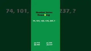 Number Series Reasoning Trick | Number Series For SSC JE, RRB Exam #shorts