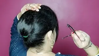 Simple 🥰Self Made Hairstyles  / Everyday Hairstyles For Medium Hair With Lock Pin / Easy Hairstyles