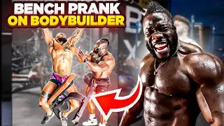 BENCH PRANK ON BODYBUILDER 
