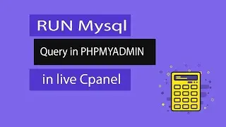 Run MySQL Query in phpmyadmin in Live Cpanel database