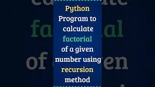 python interview questions and answers | factorial program in python 