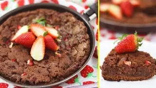 CHOCOLATE AND STRAWBERRY BROWNIE - PAN RECIPE TO SAVE ON GAS