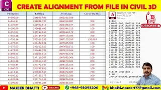 Alignment from file in Civil 3d | Alignment from Object in Civil 3d | Alignment from SCR File C3d
