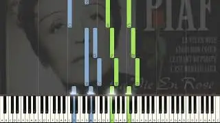 La vie en rose   Édith Piaf   synthesia   easy piano tutorial   Piano Fácil