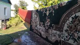 Чистим ковры только таким способом/В селе у СВЕКРУНЬКИ !👍🐝🐝🐝