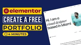 How To Make Portfolio Website In Wordpress With Elementor Free 2025 | Elementor Free Portfolio