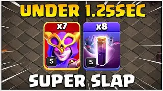 ANY BASE WIN UNDER 1.25SEC | Th13 Super Slap Attack in CoC