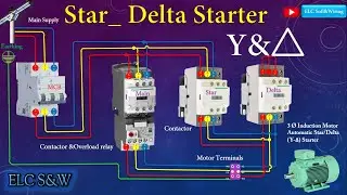 Star_Delta Motor Connection wiring diagram | 3Phase Star Delta Motor Wiring.