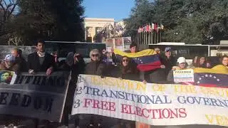 Venezolanos protestan en Ginebra Suiza, sede @ONU es Piden que se investigue presencia RUSA