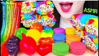 ASMR *PURPLE FOOD* JELLY DONUT, PEEPS, CANDY CORN, POPPING BOBA, ROCK CANDY, GRAPE CRUSH MUKBANG 먹방