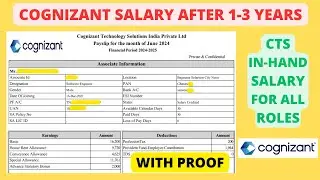 Cognizant Salary After 1-3 Years | Cognizant in Hand Salary for All Roles