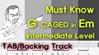 Must Know/G CAGED in Em/Intermediate Level/Number of Cases/TAB/Backing Track