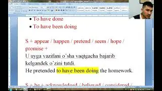 67 dars - Infinitives and Gerunds 8