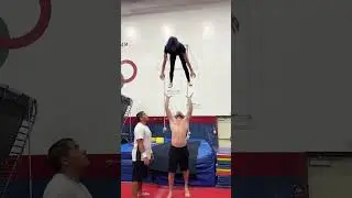 New cheer move Corbet hands to feet toss @itsflippinnick #habibi #handstandnation