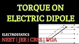 Electric Charges and Fields | Torque on an Electric dipole Placed in a Uniform Electric Field I