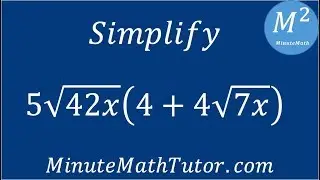Simplify 5√42x(4+4√7x)