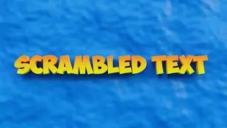 Scrambled text animation Blender Tutorial