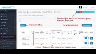 Auto Send Coupon Code Email When Register - OpencartTools
