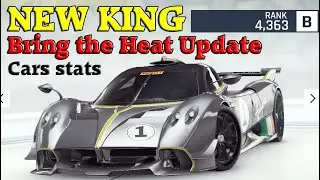 Asphalt 9 - Bring the Heat Update cars (Stats - New King)