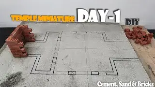 DAY-1 Temple Construction Miniature|| #modhakondamma  #temple #indiantemples #viral