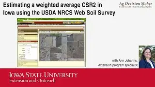 Estimating a weighted average CSR2 in Iowa using the USDA NRCS Web Soil Survey