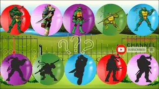@14 Mencocokkan gambar Mutant Ninja Turtles (Kura-kura Ninja) | menebak gambar siluet