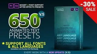 650 Text Presets for Pr Pro & AE by bikomart | Videohive 22508370