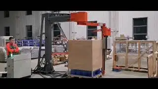New series Smart Wasp X1000amp Fully automatic rotary arm pallet wrapping machine
