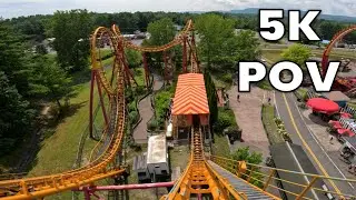 Flashback Front Row POV [5K] | Six Flags Great Escape 2024