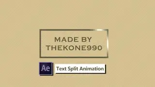 Tutorial After effects - Text Split Animation