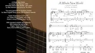 A Whole New World guitar fingerstyle score
