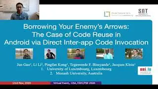 Borrowing Your Enemy’s Arrows: The Case of Code Reuse in Android via Di... (Teaser, ESEC/FSE 2020)