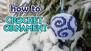 How to crochet TWO-COLOUR CHRISTMAS DECORATION
