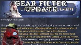 Gear filters - November update update
