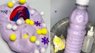 Satisfying Crushing 😍| Slime Crush Colours | How to make slime at home | No borax Slime |Satisfying